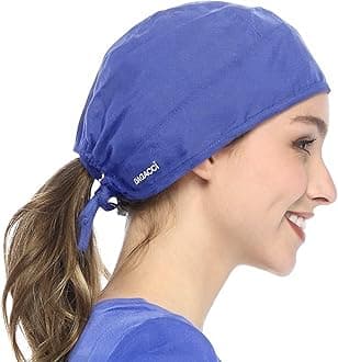 Men and Women Scrub Cap - Adjustable Elastic Tie Scrub Caps for Women Men, Surgical Cap