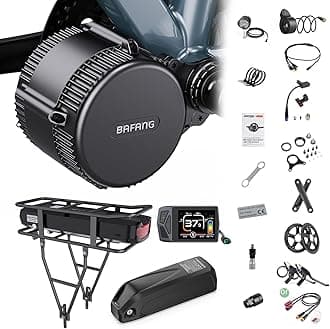 500/750/1000W Mid Drive Kit - 36V/48V/52V BBS02B CAN Bus Electric Bike Conversion Kit Ebike Conversion Kit for 68-73/100/120MM Mountain Bike Road Bike with Ebike Display & Battery (Optional)