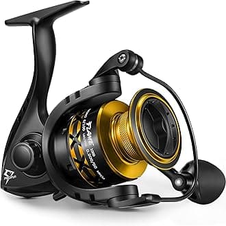 Piscifun Flame Spinning Reels, Lightweight 9+1BB Ultra Smooth Spinning Fishing Reels, 19.8LBs Max Drag, 2000, 3000, 4000, 5000 Series, Red & Blue