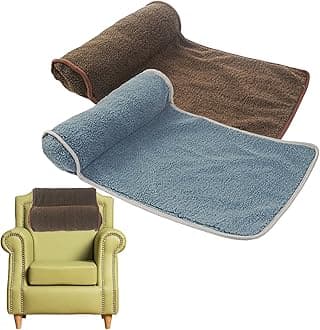 55×35cm Neck Pillow for Recliner Head Pillow, Hanging Recliner Neck and Head Pillow, Large Neck Roll Recliner Head Travel Pillow for Car/outdoor Chair and Sofa (Blue&Brown, 2Pack)