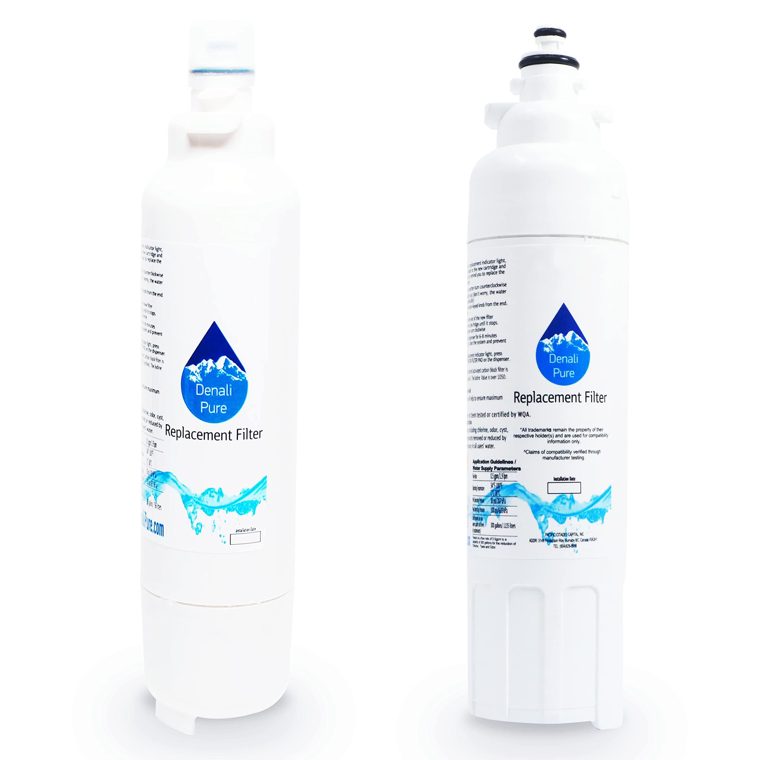 2-Pack Replacement for LG LSXS26366S Refrigerator Water Filter - Compatible with LG LT800P, ADQ73613401 Fridge Water Filter Cartridge