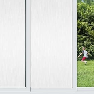 Filmgoo Window Privacy Film Static Cling Translucent Window Film Heat Control Opaque Glass Window Tint Non Adhesive Reusable Door Film No Residue UV Prevention for Office Home 17.5 Inch x 13.1 Feet