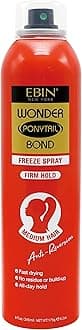 Wonder Ponytail Bond Freeze Spray Firm Hold - Medium Hair 8oz/ 245ml |Long Lasting Hold, 24-Hour Frizz Control, Shine Enhancing, Fast-Drying, Lightweight, All Hair Types