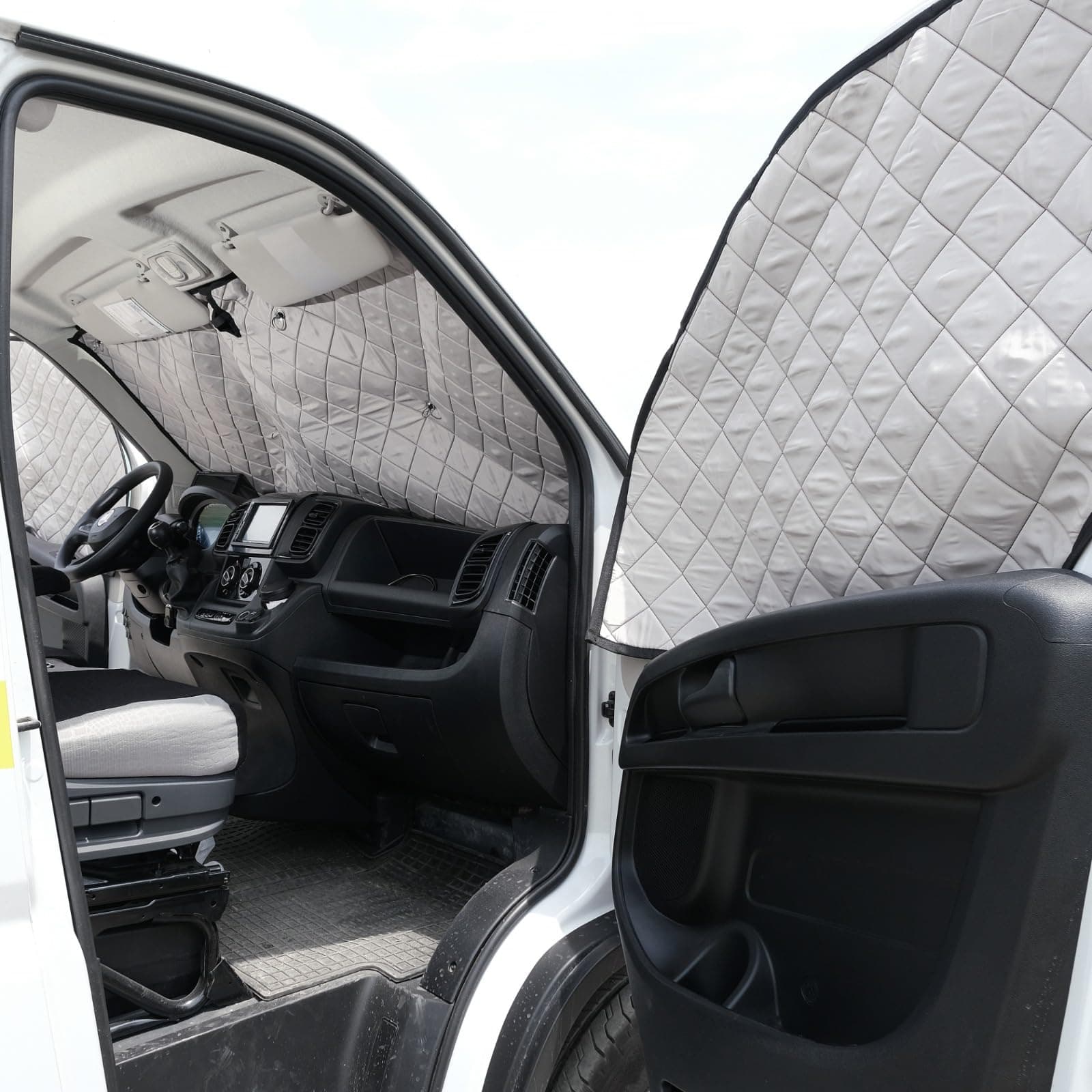 Kogaa Internal Thermal Front Windscreen Cover for Renault Trafic Custom, Thermal Blind Set, Window Set Sun Shade Blackout Screen, Motorhome Internal Thermal Blind, Campervans & Motorhome Accessories
