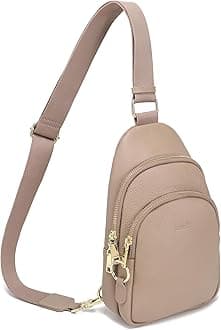 Small Crossbody Sling Bags Faux Leather Fanny Packs Purses for Women Everyday & Travel