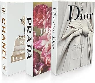 Coffee Table Decorative Books For Home Decor, Fake Books For Decoration, Aesthetic Bookshelf Decor for Living Room Office Bedroom, 3 Piece.