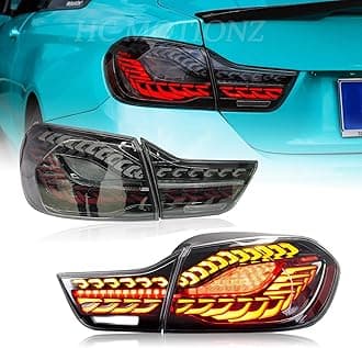 HCmotion LED Tail Lights Assembly For BMW 4 Series M4 F32 F33 F82 F36 F82 F83 Sedan/Convertible/Coupe 2014-2020,LED Rear Lamps With Start-up Animation & Sequential Indicator (Clear)