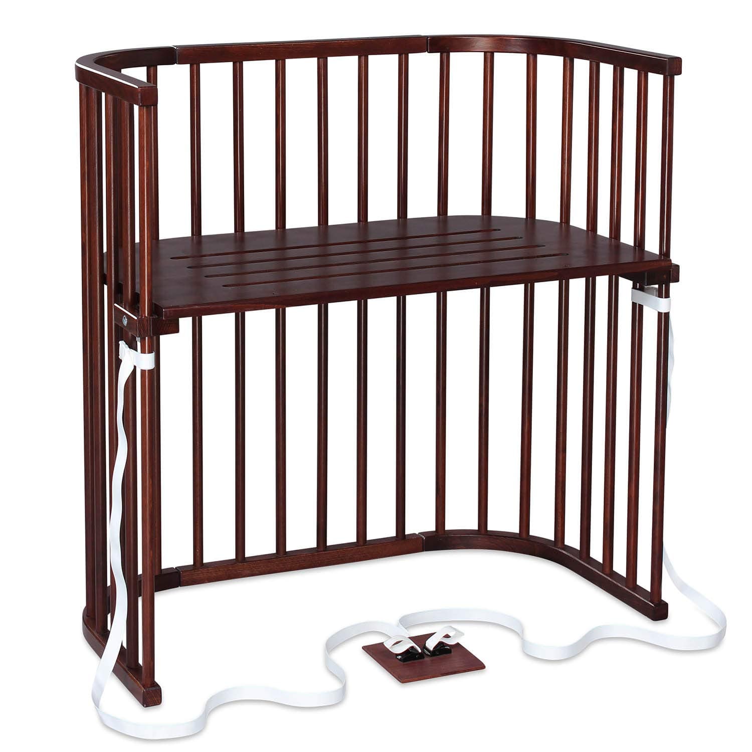 Babybay Boxspring bedside sleeper Cot, Colonial Varnished