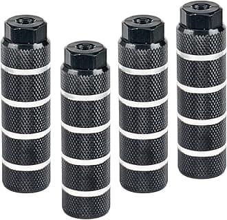 KINSPORY Bike Pegs for 3/8 inch Axles, Aluminum Alloy Anti-Skid BMX Bicycle Pegs for Mountain Bike Backseats Stands Cycling Rear Stunt Pegs