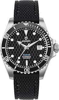 BODERRY Original Japanese Automatic Dive Watches for Men,Titanium Case with Sapphire Crystal -100M Waterproof Mens Mechanical Wrist Watches with Swiss Super Luminova & Screw Down Crown