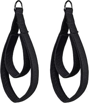 TOBWOLF 2PCS Pilates Straps, Pilates Double Loop Straps for Reformer, Fitness D-Ring Straps Double Loops Padded, Pilates Equipment D-Ring Exercise Straps Yoga Exercise Accessories for Home Gym Workout