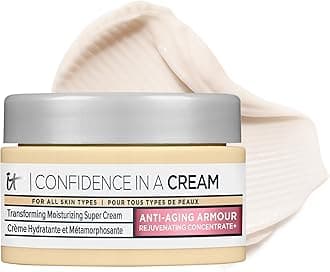 Confidence in a Cream Travel - Hydrating & Anti Aging Face Moisturizer, Visibly Reduces Fine Lines & Wrinkles, Up To 48H Hydration, Repairs Skin Barrier, Squalane & Ceramides - 0.5 fl oz