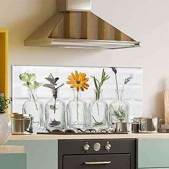 Tempered Glass Kitchen Backsplash, Stove Back Cover, Stove Splashback, Cutting Board, Kitchen Sink Splash Guard, Home Wall Decor (30x14'')