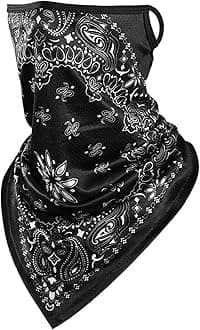 QIMOSHI Face Mask Cold Mask Neck Guard Ear-hanging Type Women Men Sunscreen Measures Summer Use Ventilation Breathe Easily