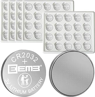 EEMB 100PACK CR2032 Batteries 3V Lithium Button Coin Cell Batteries 2032 Battery DL2032, ECR2032, LM2032 for Remotes Watches Calculators Door Chimes Medical Device Computer Mother-Board Key Fobs