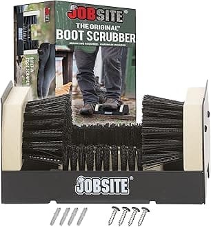 JobSite The Original Boot Scrubber - All Weather Industrial Shoe Cleaner & Scraper Brush