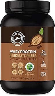 Stellar Labs Whey Protein Powder with BCAA's & Whey Isolate | Certified Low FODMAP, Non GMO, Gluten Free, Low Carb, Keto, with Stevia | All Natural Lean Post Workout Shakes | Chocolate