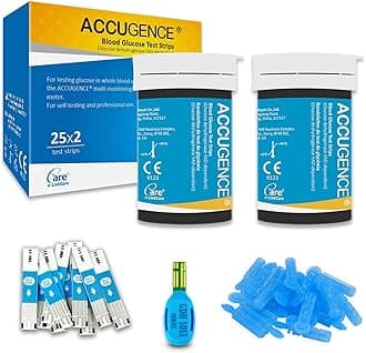 Blood Glucose Test Strips 50pcs With 50 Lancets Blood Sugar Test Strip (Suitable for ACCUGENCE PM900)