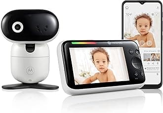 Motorola Nursery WiFi Video Baby Monitor with Camera and Audio, 5" Screen, HD PIP1510 Connect, 1000ft Range, Wall Mount, 2-Way Audio, Lullabies, Temperature Sensor, Zoom, Tilt