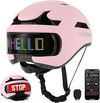 Smart Bike Helmet,Bicycle Helmet for Adults Teens with Personalized LED Lights,DIY Helmet with APP and Remote Control.(Men/Women)