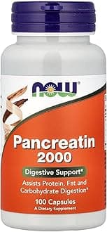NOW Foods Pancreatin 10X -- 200 mg - 100 Capsules