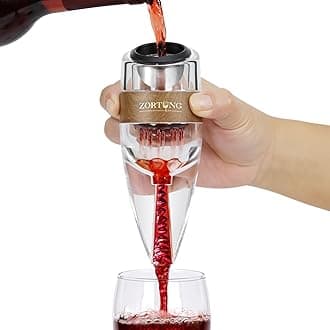 Wine Aerator Decanter Pourer with Strainer for Sediment Stand Travel Bag Diffuser Airarator Filter Aireators Pour Airrater for Red and White Wine Christmas Idea Gifts