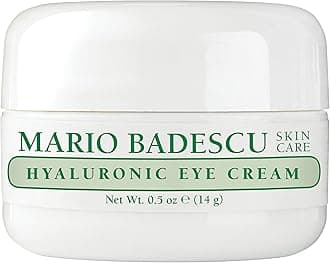 Mario Badescu Hyaluronic Eye Cream Anti Aging for All Skin Types, Under Eye Cream for Dark Circles and Puffiness, Formulated with Hyaluronic Acid & Glycerin, 0.5 Ounce