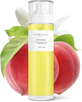 Ultra-Concentrated Hair & Body Perfume Mist, Long Lasting Women's Fragrance, Gourmand Perfumes for Women, Vegan and Cruelty Free (Pretty Peach)