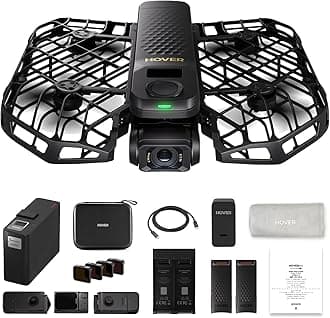 HOVERAir X1 PROMAX 8K Action Flying Camera, Foldable Drone with Camera with 42 KM/H Follow Speed, 10+ Fully Automatic Flight Modes, Fly Anywhere with OmniTerrain, SmoothCapture 2.0(Skiing Combo)