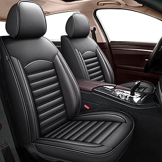 Car Seat Covers Fit for Mitsubishi Eclipse Cross 2018-2025 2026 Full Set Seat Cover Leather Airbag Compatible Waterproof Seat Cushion(Black)-2 Rows 5 Seats