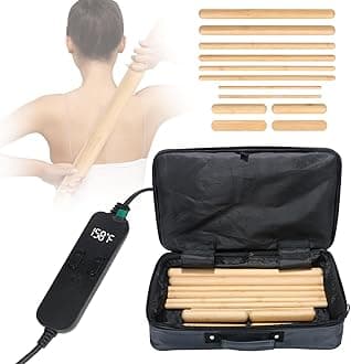 OnVisit Hot Bamboo Massage Sticks Warmer Kit,12pcs Solid Bamboo Sticks for SP...