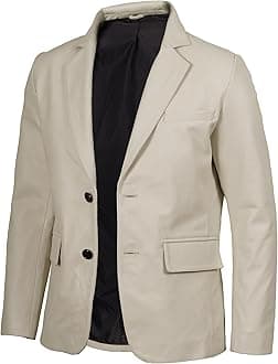 - Leather Blazer for Men - Black & Brown Real Lambskin Casual Men's Leather Jacket Coats