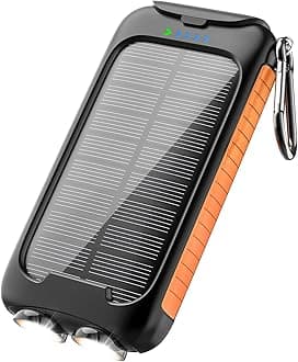 𝟮𝟬𝟮𝟯 𝙐𝙥𝙜𝙧𝙖𝙙𝙚 Solar Power Bank, Solar Charger, 38800mAh Outdoor Portable Charger, External Battery Pack 5V/3.1A Fast Charger Type C Ports with LED Flashlights, Perfect for Travel Camping
