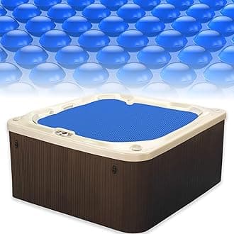 BigXwell Hot Tub Cover Spa Cover, 16-mil 6 x 6 Foot Square Solar Pool Cover Heavy-Duty Heat Retaining Solar Blanket Cover for Spa Hot Tub