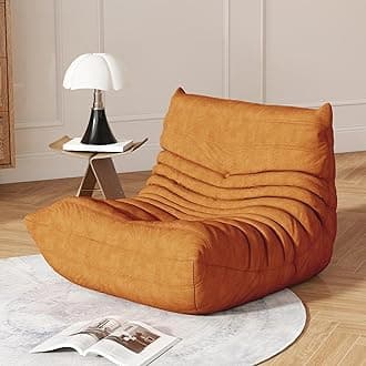 - Snug Sofee Bean Bag Chair for Adults, Bean Bag Sofa - Adult Size with Soft Waterproof Fabric for Living Room, Apartments, Reading Corner, Gaming, and Movie Venue (DarkOrange)