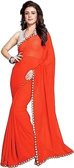 Mirchi Fashion Women's Mirror Border Latest Indian Bollywood Designer Saree Unstitched Blouse Piece