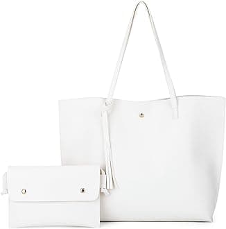 Women's Faux PU Leather Tote Shoulder Purses Bag for women, Big Capacity Tassel Handbag