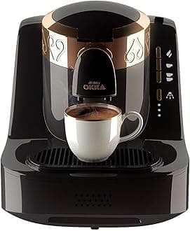 Arzum-Okka High Quality Modern Turkish Mocha Machine Coffee Machine Black/Copper, Colour: Black