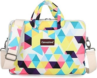 Canvaslove Water Resistant Laptop Shoulder Messenger Bag Sleeve Case for MacBook Pro 16 inch and 15 inch-15.6 inch laptop (Geometry)