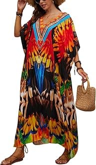 Kaftan Dresses for Women Plus Size Bathing Suit Cover up Caftan Maxi Beach Dresses