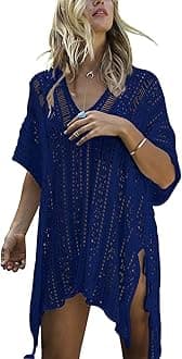 HARHAY Women's Summer Swimsuit Bikini Beach Swimwear Cover up Navy Blue