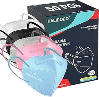 HALIDODO KN95 Face Mask 5-Ply Breathable & Comfortable Filter Safety Mask