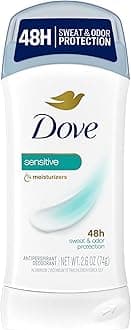 Dove Invisible Solid Antiperspirant Deodorant Stick for Women, Sensitive, For All Day Underarm Sweat & Odor Protection 2.6 oz