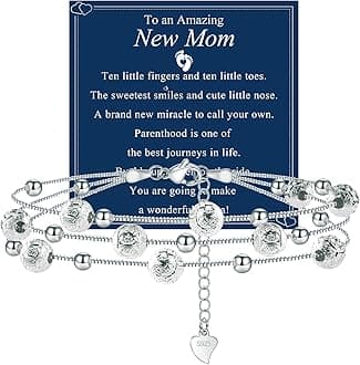 QianSiLi 925 Sterling Silver Charm Bracelet for Women Adjustable Beaded Layered Bracelets Silver Jewelry Gift for Women Teen