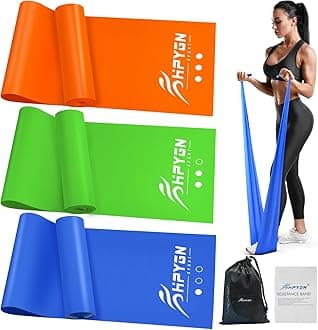 Resistance Bands, Exercise Bands, Physical Therapy Bands for Strength Training, Yoga, Pilates, Stretching, Stretch Elastic Band with Different Strengths, Workout Bands for Home Gym