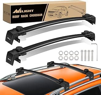 Roof Rack Cross Bars Fit for Jeep Compass MP 2017 2018 2019 2020 2021 with Raised & Flush Rails Fixed Point,Adjustable Aluminum Car Crossbars for Cargo Carrier Luggage Box Kayak Tent Snowboard