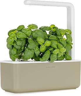 Click and Grow Smart Garden 3 Indoor Garden Set (3 Basil Included) Beige