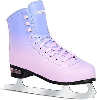 Figure Ice Skates for Women and Men - Air Cushion Deluxe Hockey Ice Skate Premium Leather Skates Indoor Outdoor Rink for Teens Beginner