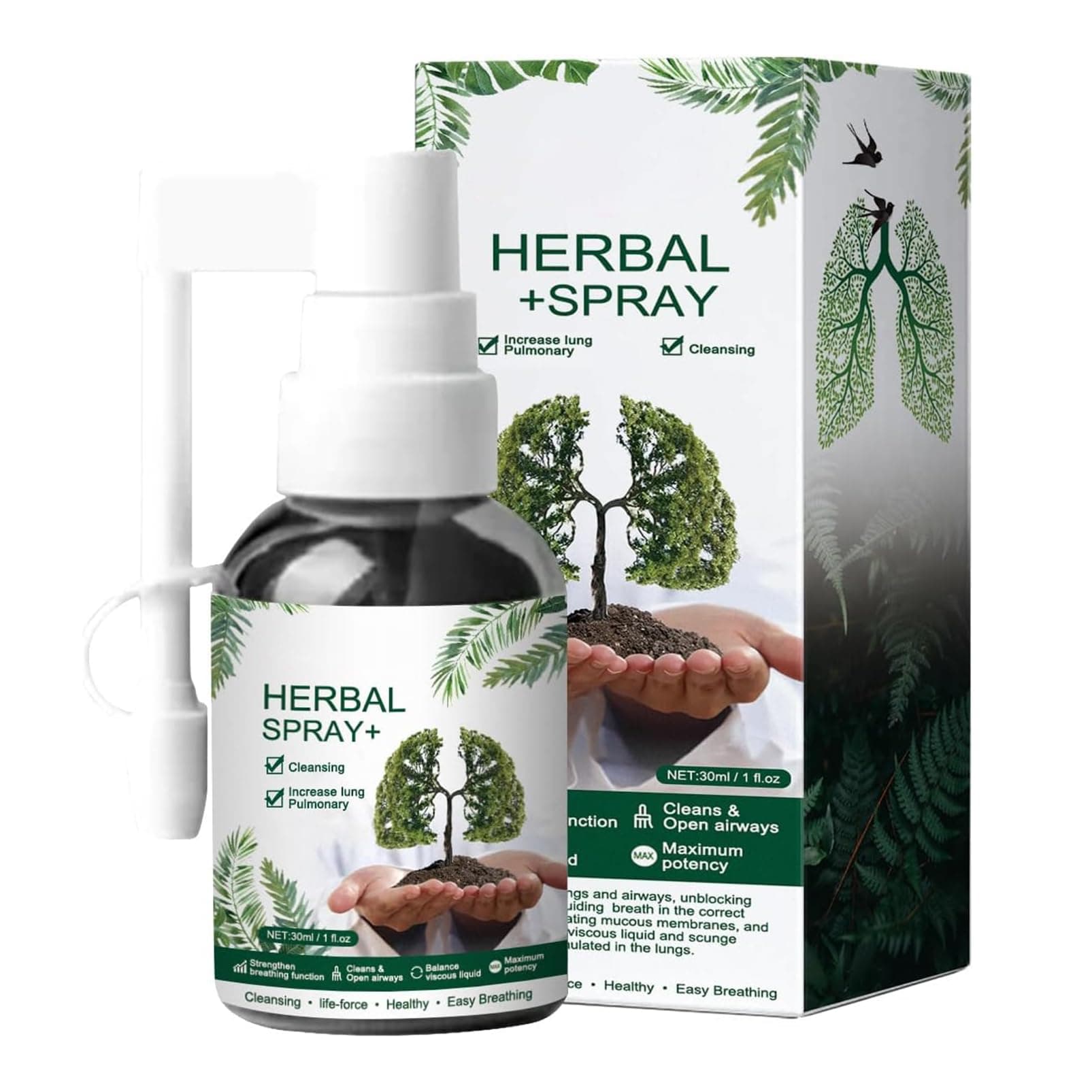 Herbal Lung Cleanse, Mullein Leaf Extract for Lungs, Lignosus for Lungs, Lung Cleansing Spray Natural Respiratory Cleanse & Breathe Spray Lung Exerciser Organic Plant Extracts 30mL