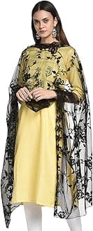 Women's Nylon Net Embroidered Dupatta